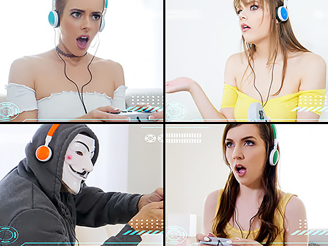 Геймерши вычислили взрослого хакера, который трахнул их виртуально, и решили его изнасиловать